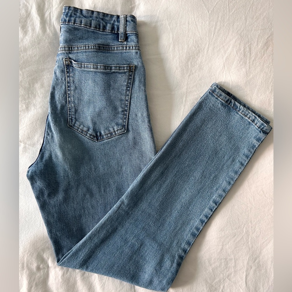 Blue straight leg jeans from cotton on